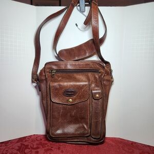Overland Vintage Brown Leather Crossbody Bag